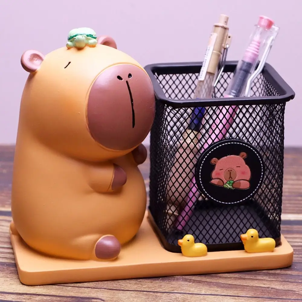 Resin Capibala Multifunctional Pen Holder Storage Container Decorative Capibala Makeup Brush Holder Mini Basket Room Decor
Resin Capibala Multifunctional Pen Holder Storage Container Decorative Capibala Makeup Brush Holder Mini Basket Room Decor