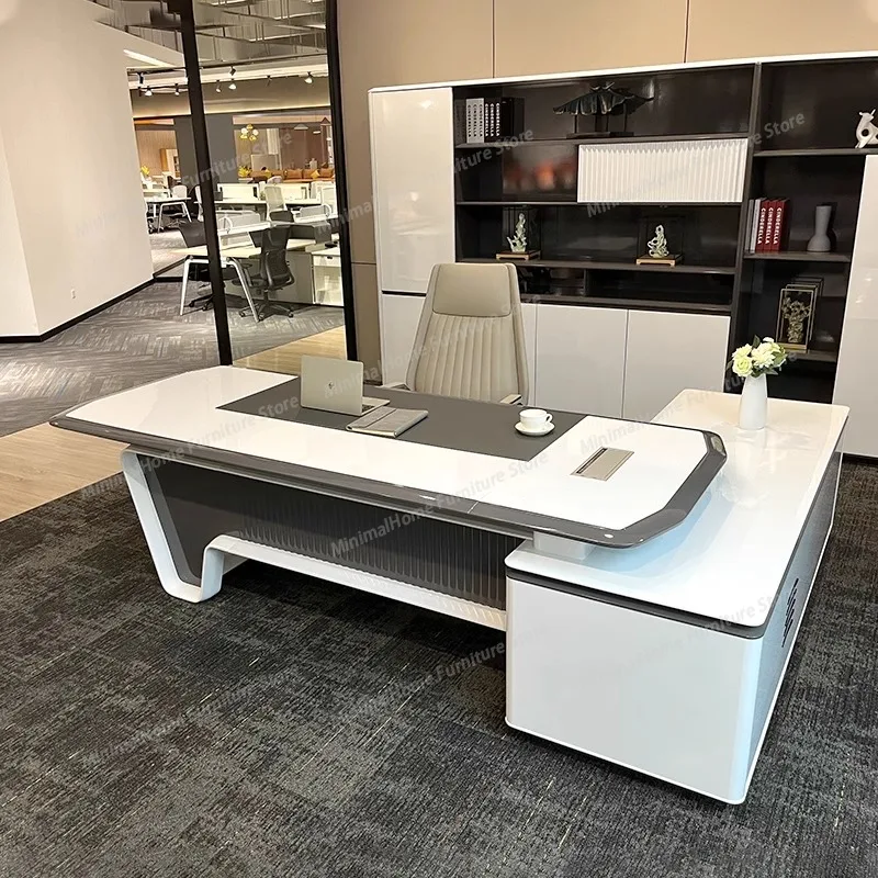 Organizer High End Computer Desks Modern Corner Work Light Luxury Office Desk Storage Creativity Escritorio Oficina Furniture
Organizer High End Computer Desks Modern Corner Work Light Luxury Office Desk Storage Creativity Escritorio Oficina Furniture