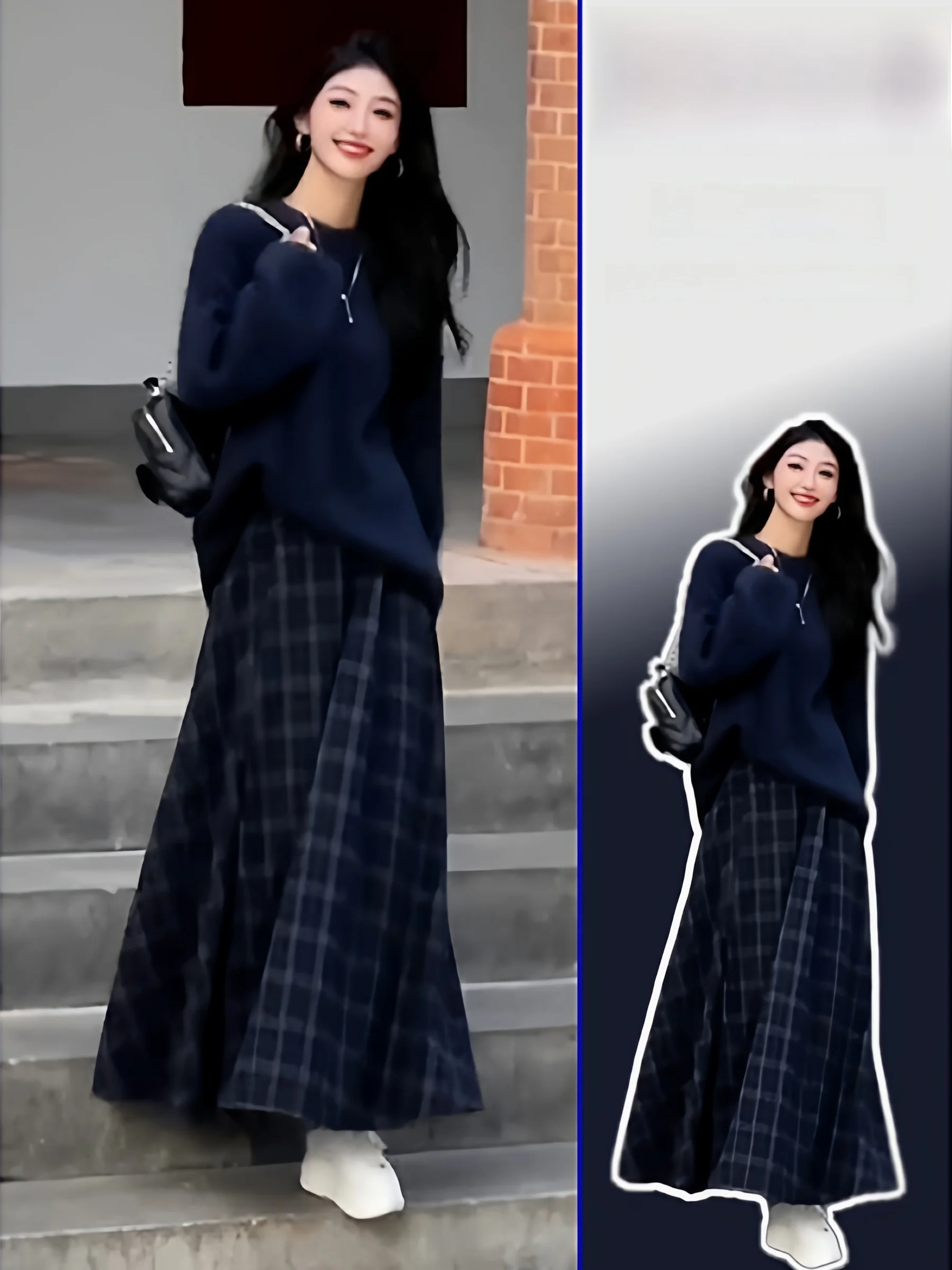 plus Size Women's Casual Sle Loose Knitwear Plaid Skirt Two-Piece Set Warm Long Sve round Ne Spring Autumn Winter
plus Size Women's Casual Sle Loose Knitwear Plaid Skirt Two-Piece Set Warm Long Sve round Ne Spring Autumn Winter
