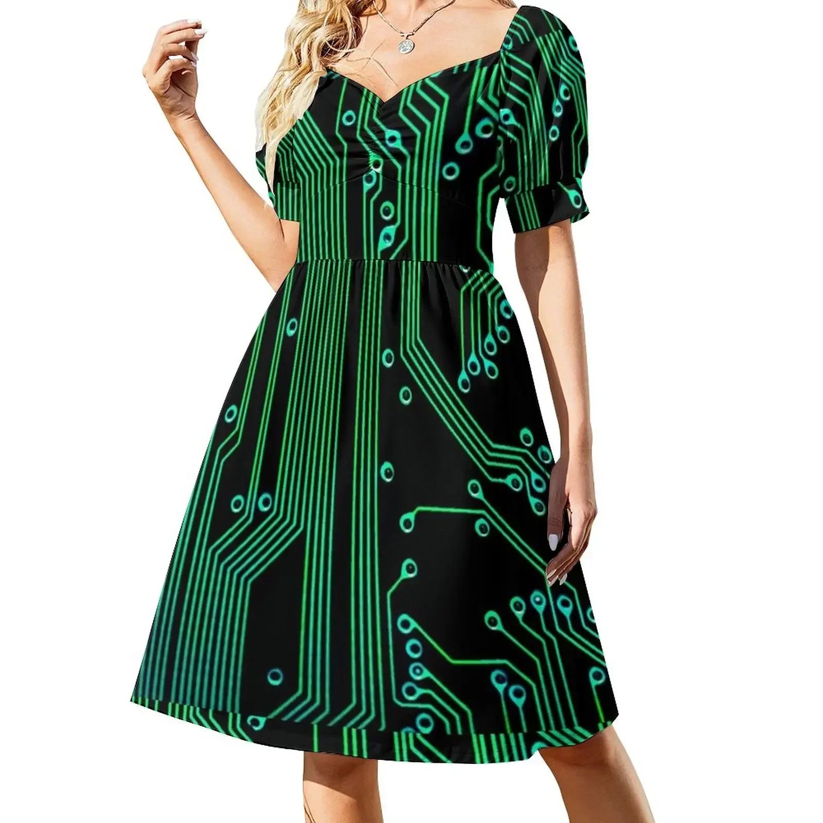 Electric Circuit Board Sleeveless Dress women evening dress summer dress daily purple
Electric Circuit Board Sleeveless Dress women evening dress summer dress daily purple