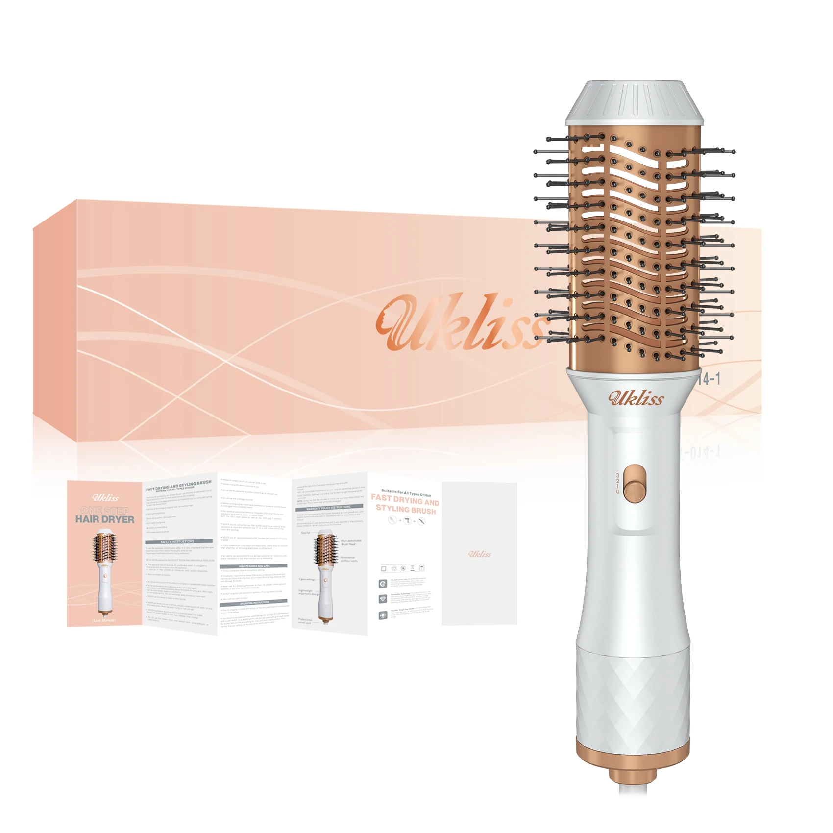 Hot Air Brush Styler and Volumizer Hair Dryer Hair Straightener Curler Comb Roller One Step Electric Ion Blow Dryer Brush
Hot Air Brush Styler and Volumizer Hair Dryer Hair Straightener Curler Comb Roller One Step Electric Ion Blow Dryer Brush