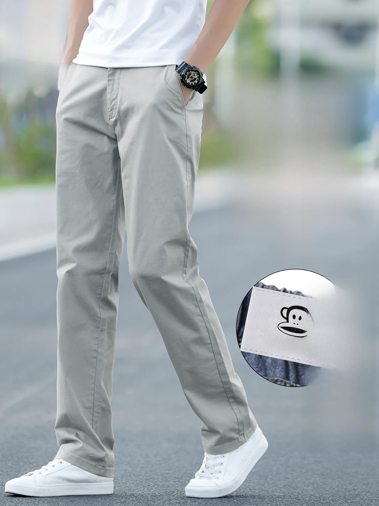 Зимние повседневные брюки PaulFrank для мужчин: новые прямые свободные универсальные брюки для похудения, дышащие, из эластичного хлопка
Зимние повседневные брюки PaulFrank для мужчин: новые прямые свободные универсальные брюки для похудения, дышащие, из эластичного хлопка