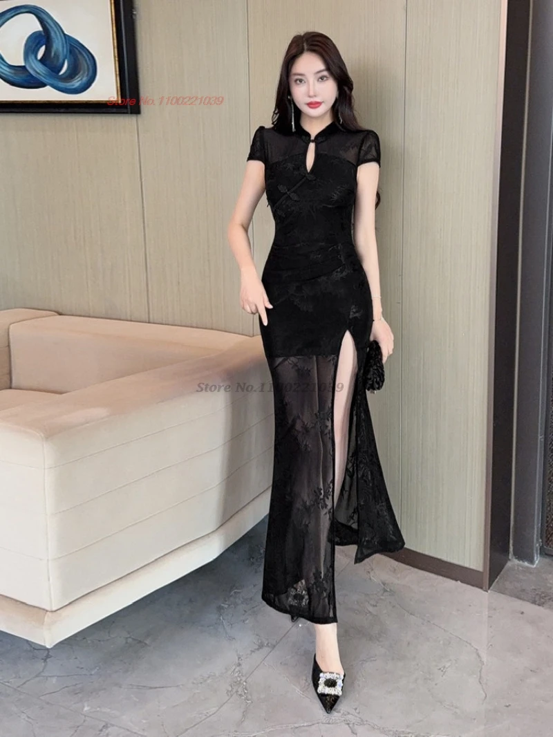 2026 chinese sexy dress improved qipao traditional flower embroidery mesh qipao dress retro nightclub banquet evening dress
2026 chinese sexy dress improved qipao traditional flower embroidery mesh qipao dress retro nightclub banquet evening dress