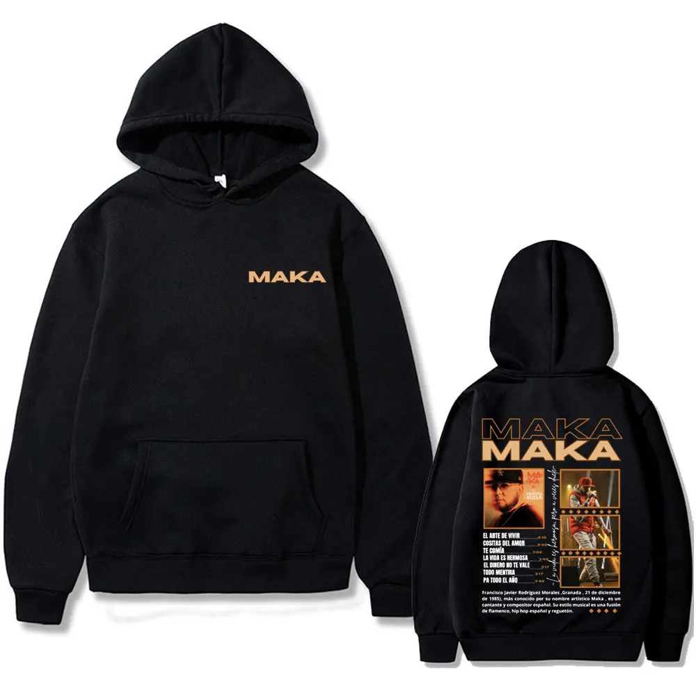 Rapper Maka El Tiempo Vuela 2025 Tour Hoodie Aura Sweatshirt Men Women Hip Hop Fashion Hooded Pullover Men's Vintage Sweatshirts
Rapper Maka El Tiempo Vuela 2025 Tour Hoodie Aura Sweatshirt Men Women Hip Hop Fashion Hooded Pullover Men's Vintage Sweatshirts