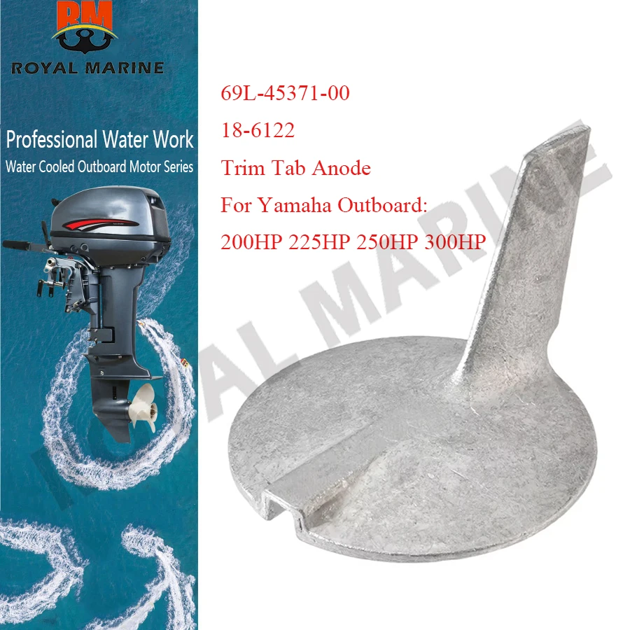 Trim Tab Anode 69L-45371 2T 200HP 225HP 250HP 300HP 4T F225 18-6122 61A-45371 2T 4T 200-250HP V6 3.1 3.2 For Yamaha Outboard
Trim Tab Anode 69L-45371 2T 200HP 225HP 250HP 300HP 4T F225 18-6122 61A-45371 2T 4T 200-250HP V6 3.1 3.2 For Yamaha Outboard