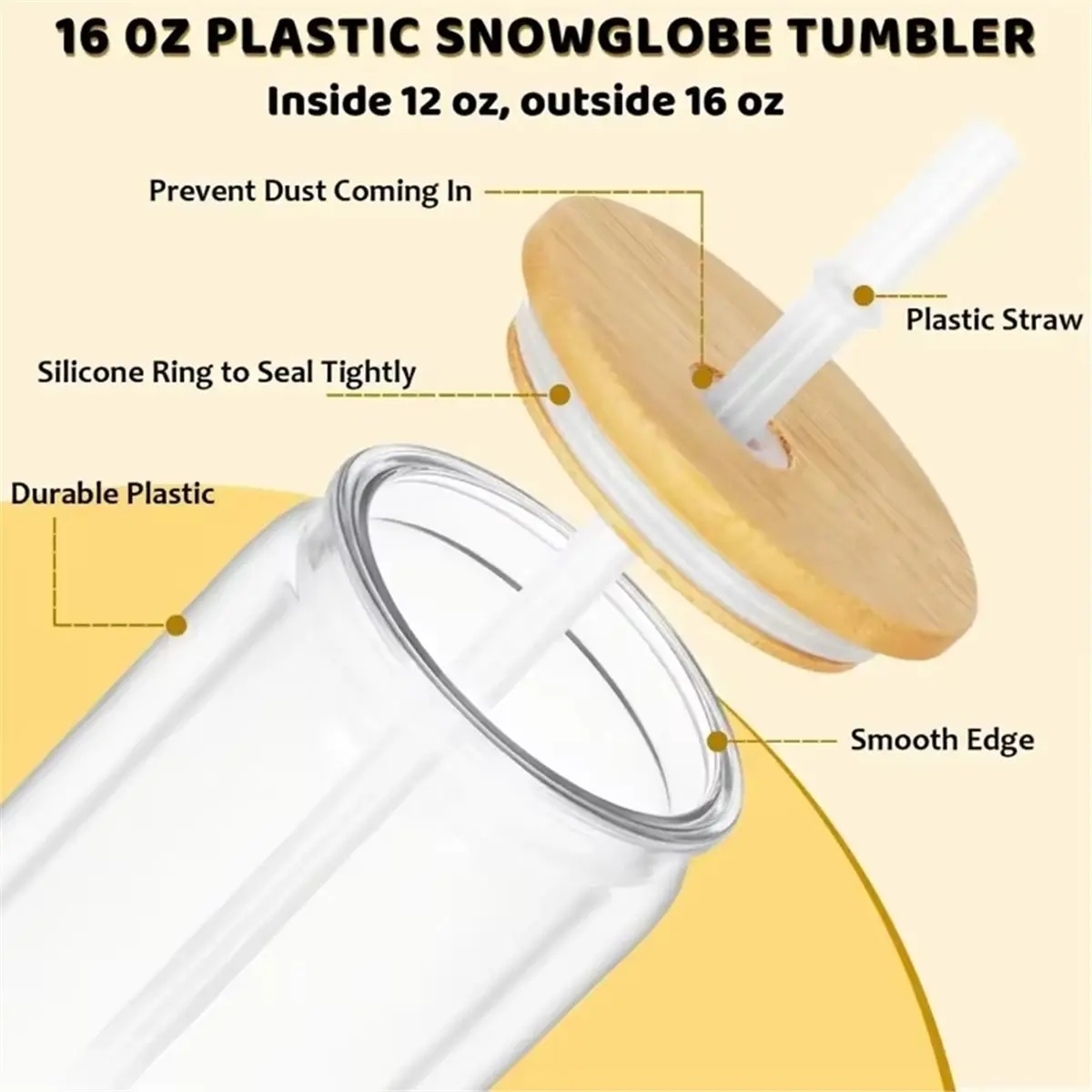 HHTL 6PCS 16oz Double Wall Insulated Plastic Water Bottles with Straws Lids DIY Snowball Cup with Pre Drilled Hole B
HHTL 6PCS 16oz Double Wall Insulated Plastic Water Bottles with Straws Lids DIY Snowball Cup with Pre Drilled Hole B