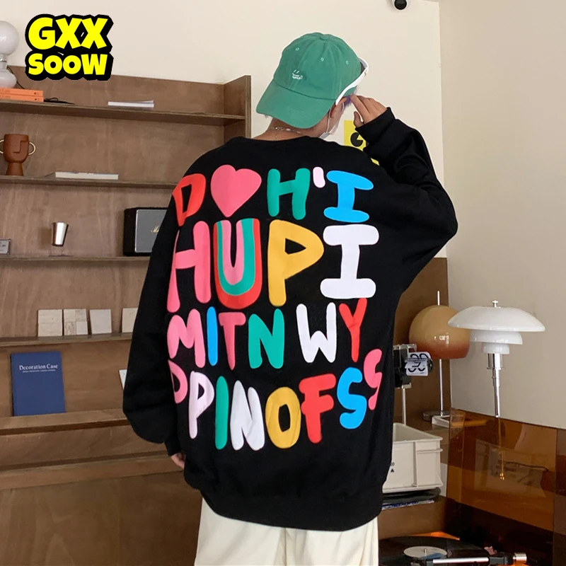 Colorful Letter Printing Sweatshirts Streetwear Men Harajuku Hip Hop Casual O-Neck Pullover Fashion Tops HipHop Unisex
Colorful Letter Printing Sweatshirts Streetwear Men Harajuku Hip Hop Casual O-Neck Pullover Fashion Tops HipHop Unisex