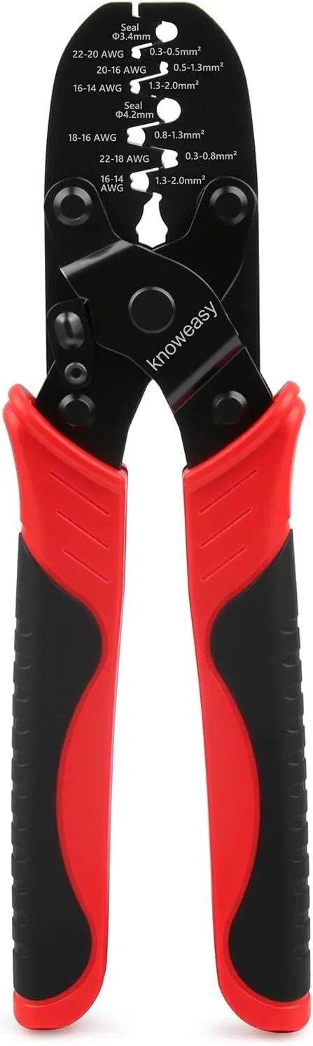 Dual Cavity Crimping Tool for 22-14 AWG Open Barrel and Sealed Terminals, Deutsch DT DTM Waterproof Connectors
Dual Cavity Crimping Tool for 22-14 AWG Open Barrel and Sealed Terminals, Deutsch DT DTM Waterproof Connectors