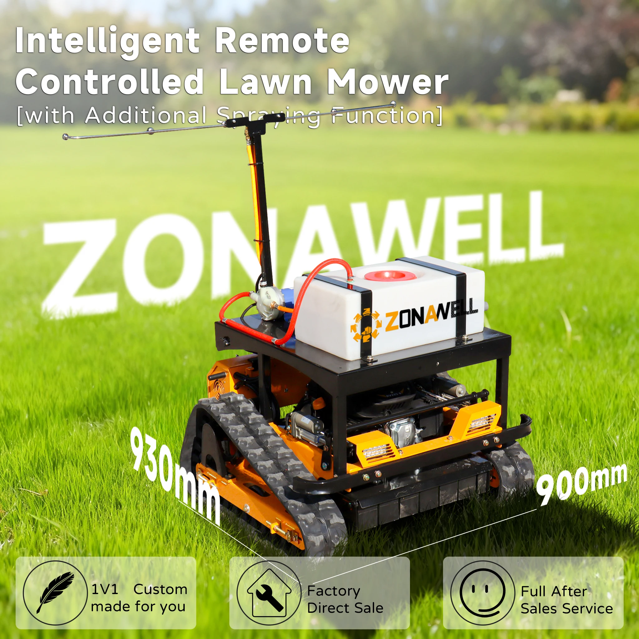 Multi-functional 500mm lawnmower with 9.5 horsepower, optionally equipped with a sprayer for simultaneous weed and pest control.
Multi-functional 500mm lawnmower with 9.5 horsepower, optionally equipped with a sprayer for simultaneous weed and pest control.
