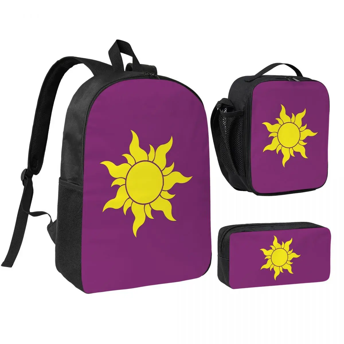 Rapunzel Sun Backpack Student Boys Girls BookBag School Bag Computer Shoulder Bags 3ps Insulated Lunch Bag Pencil Case
Rapunzel Sun Backpack Student Boys Girls BookBag School Bag Computer Shoulder Bags 3ps Insulated Lunch Bag Pencil Case