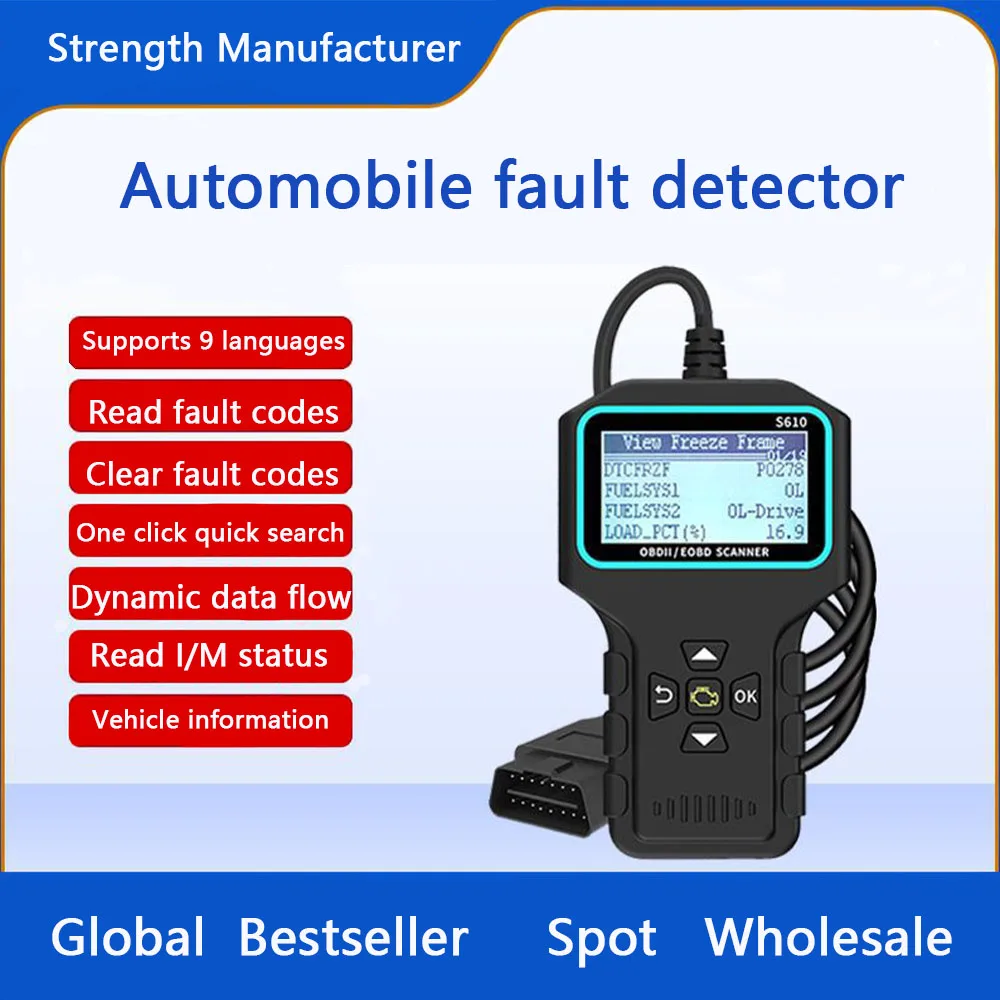 Automotive Inspection Tools S610 Upgraded Car Code Reader Card Car Diagnostic Tool Fault Code Detector Tool OBD2 Repair Tools
Automotive Inspection Tools S610 Upgraded Car Code Reader Card Car Diagnostic Tool Fault Code Detector Tool OBD2 Repair Tools