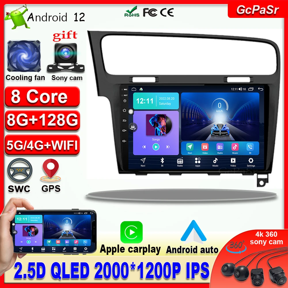 Android auto 128G Android 12 For Volkswagen Golf 7 2012 - 2020 Car Radio Multimedia Video Player Navigation DSP IPS Cooling fan
Android auto 128G Android 12 For Volkswagen Golf 7 2012 - 2020 Car Radio Multimedia Video Player Navigation DSP IPS Cooling fan