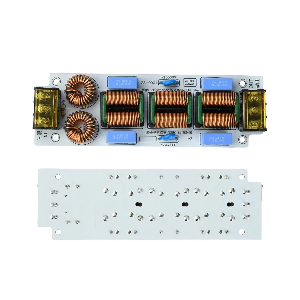 4-Stage Single Phase AC EMI EMC Filter 110-250V 10A Electromagnetic Interference Suppressor Audio Amplifier Power Module
4-Stage Single Phase AC EMI EMC Filter 110-250V 10A Electromagnetic Interference Suppressor Audio Amplifier Power Module
