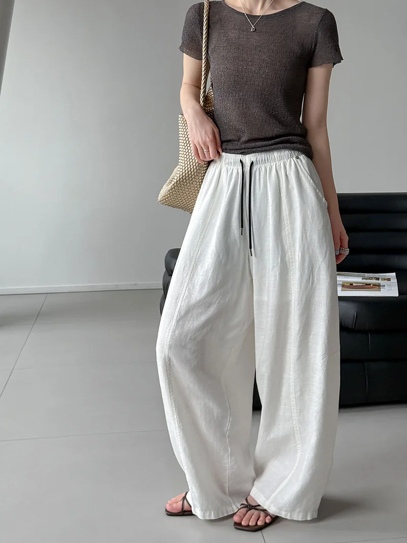 2026 Women Summer Wide Leg Causal Blue Long Pants Comfortable Linen High Waist Stright Pants Female Women Clothes Trousers
2026 Women Summer Wide Leg Causal Blue Long Pants Comfortable Linen High Waist Stright Pants Female Women Clothes Trousers