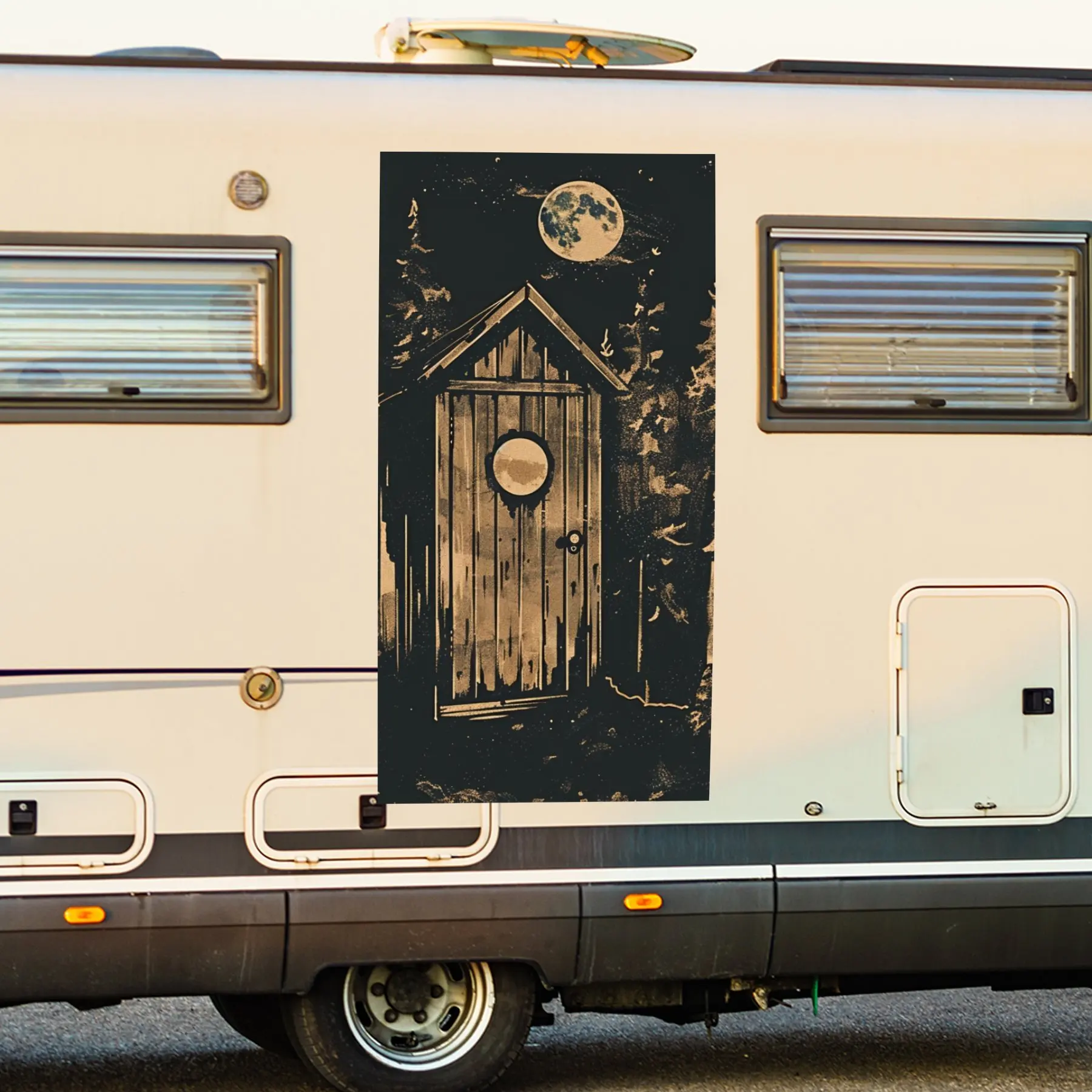 Наклейка Outhouse in the Wild, виниловая наклейка для двери автомобиля на колесах, водонепроницаемые самоклеящиеся виниловые наклейки для хвоста автомобиля и удара 
Наклейка Outhouse in the Wild, виниловая наклейка для двери автомобиля на колесах, водонепроницаемые самоклеящиеся виниловые наклейки для хвоста автомобиля и удара