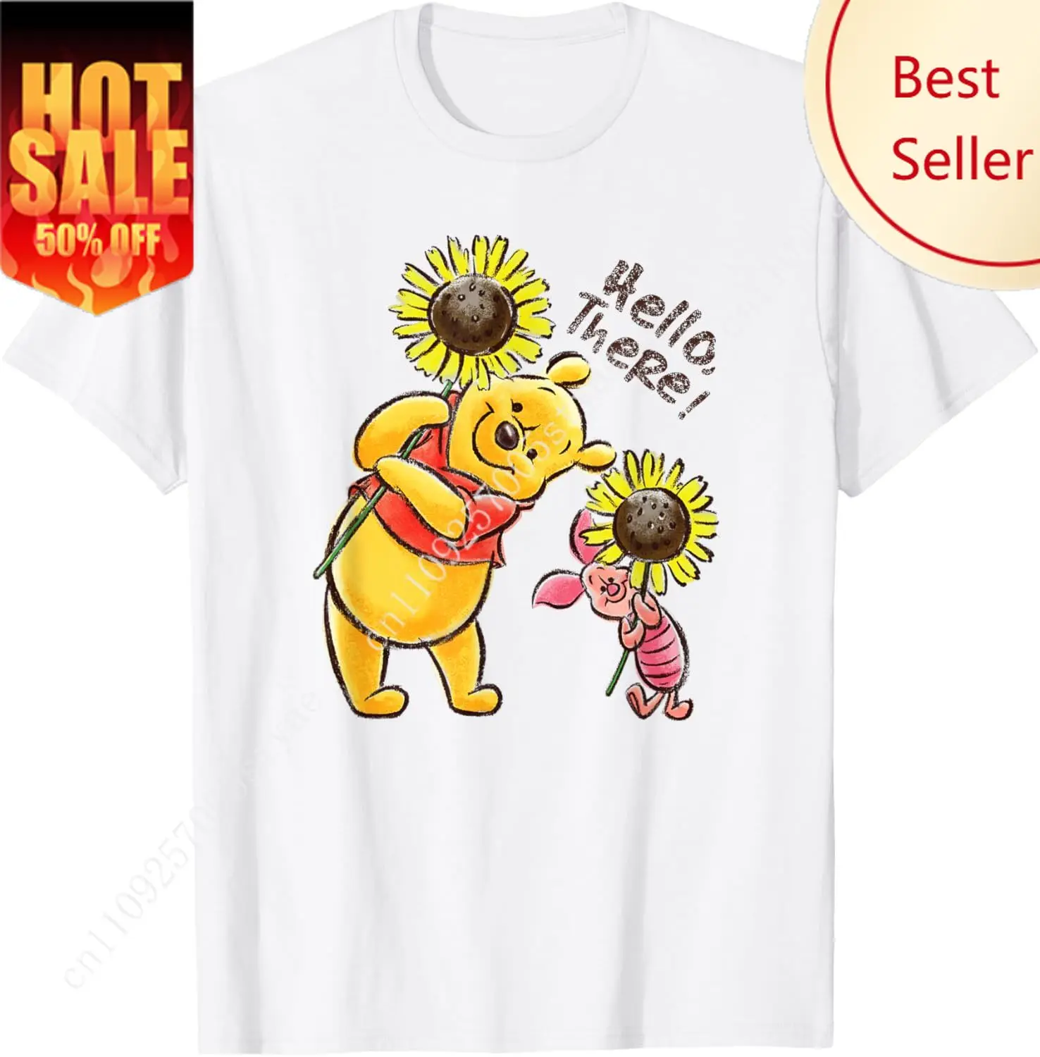 Disney Winnie The Pooh & Piglet Hello There! Sunflowers T-Shirt
Disney Winnie The Pooh & Piglet Hello There! Sunflowers T-Shirt