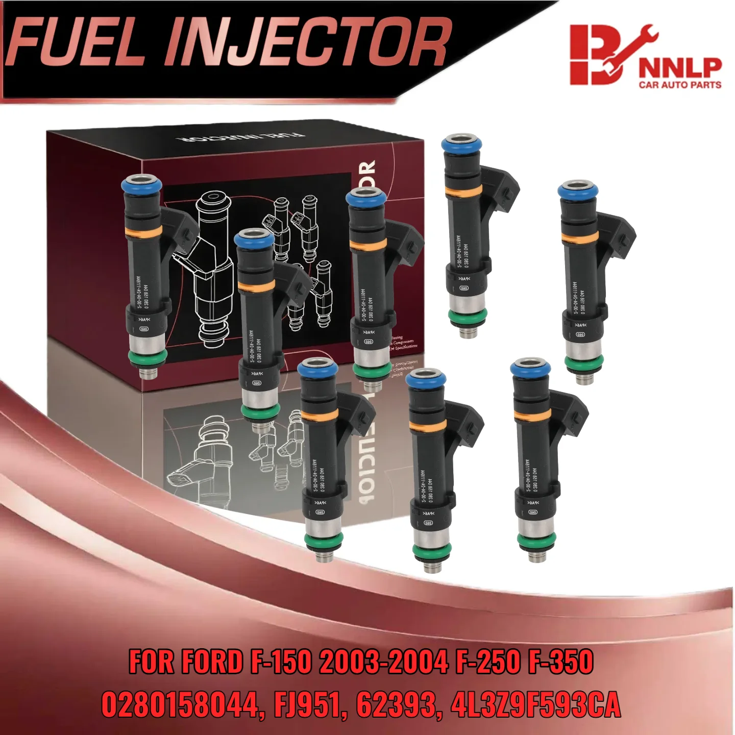 Set of 8 Fuel Injector for Ford F150 F250 F350 Super Duty 2003 2004 5 4L 0280158044 FJ951 62393
Set of 8 Fuel Injector for Ford F150 F250 F350 Super Duty 2003 2004 5 4L 0280158044 FJ951 62393