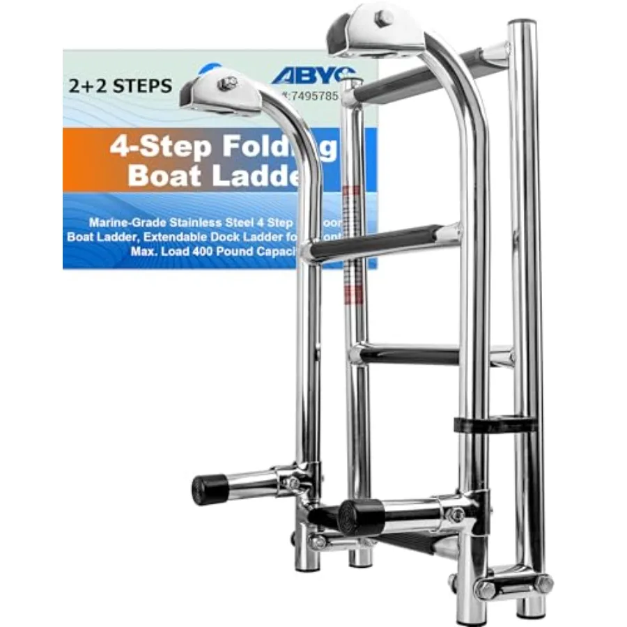 Folding 4 Steps Boat Ladder Stainl Steel Marine Pontoon 2+2 Step for Marine Boat Yacht
Folding 4 Steps Boat Ladder Stainl Steel Marine Pontoon 2+2 Step for Marine Boat Yacht