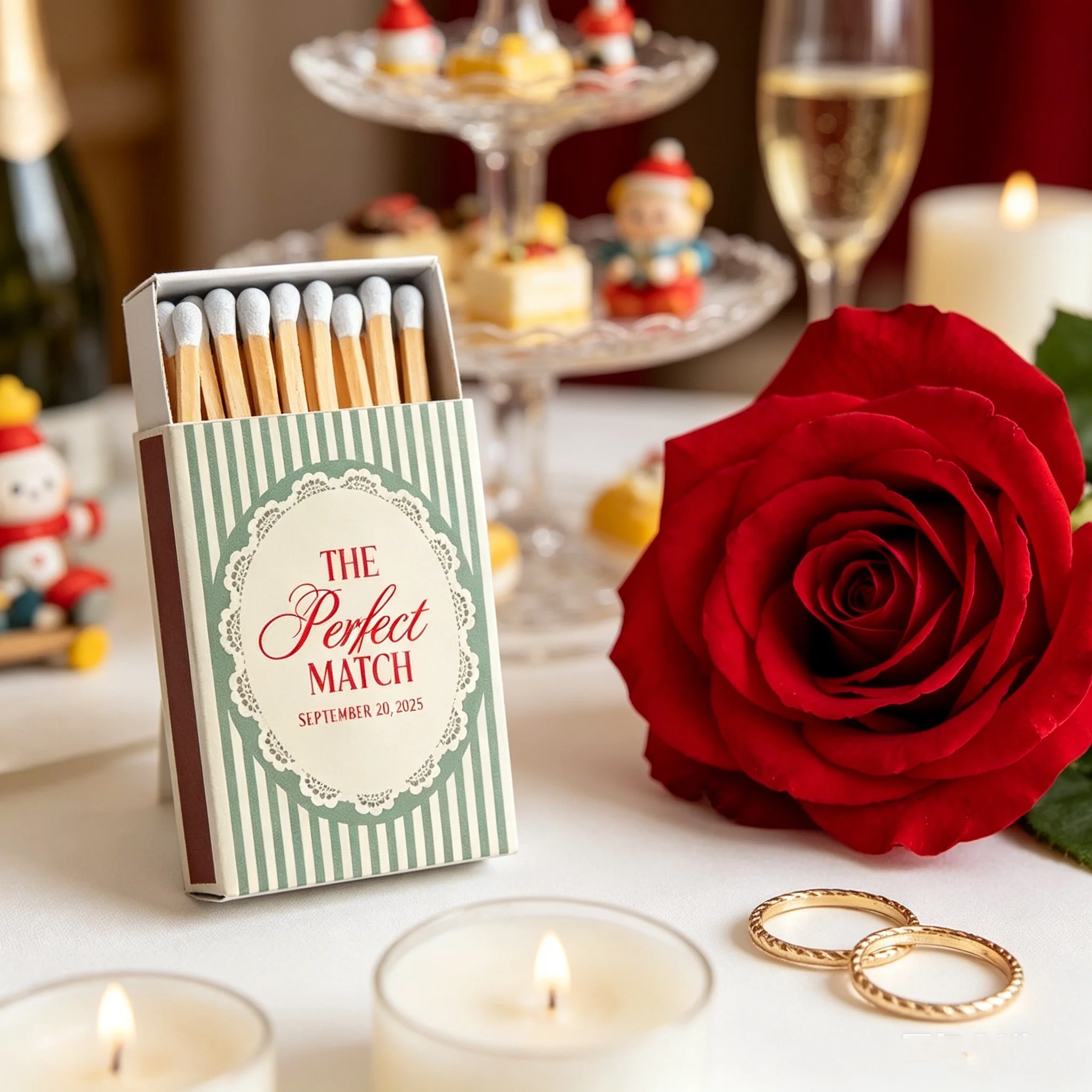 Customized Wedding Matchboxes - Personalized The Perfect Match Favors with Names & Date, Unique Guest Souvenirs for Wedding
Customized Wedding Matchboxes - Personalized The Perfect Match Favors with Names & Date, Unique Guest Souvenirs for Wedding