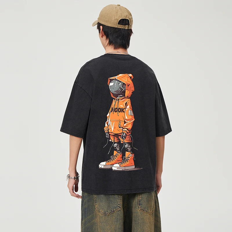 New Heavyweight Washed Fun Printed Five Quarter Sleeve For Men'S Trendy Brand Youth Casual Workwear Style Loose Cotton T-Shirt
New Heavyweight Washed Fun Printed Five Quarter Sleeve For Men'S Trendy Brand Youth Casual Workwear Style Loose Cotton T-Shirt
