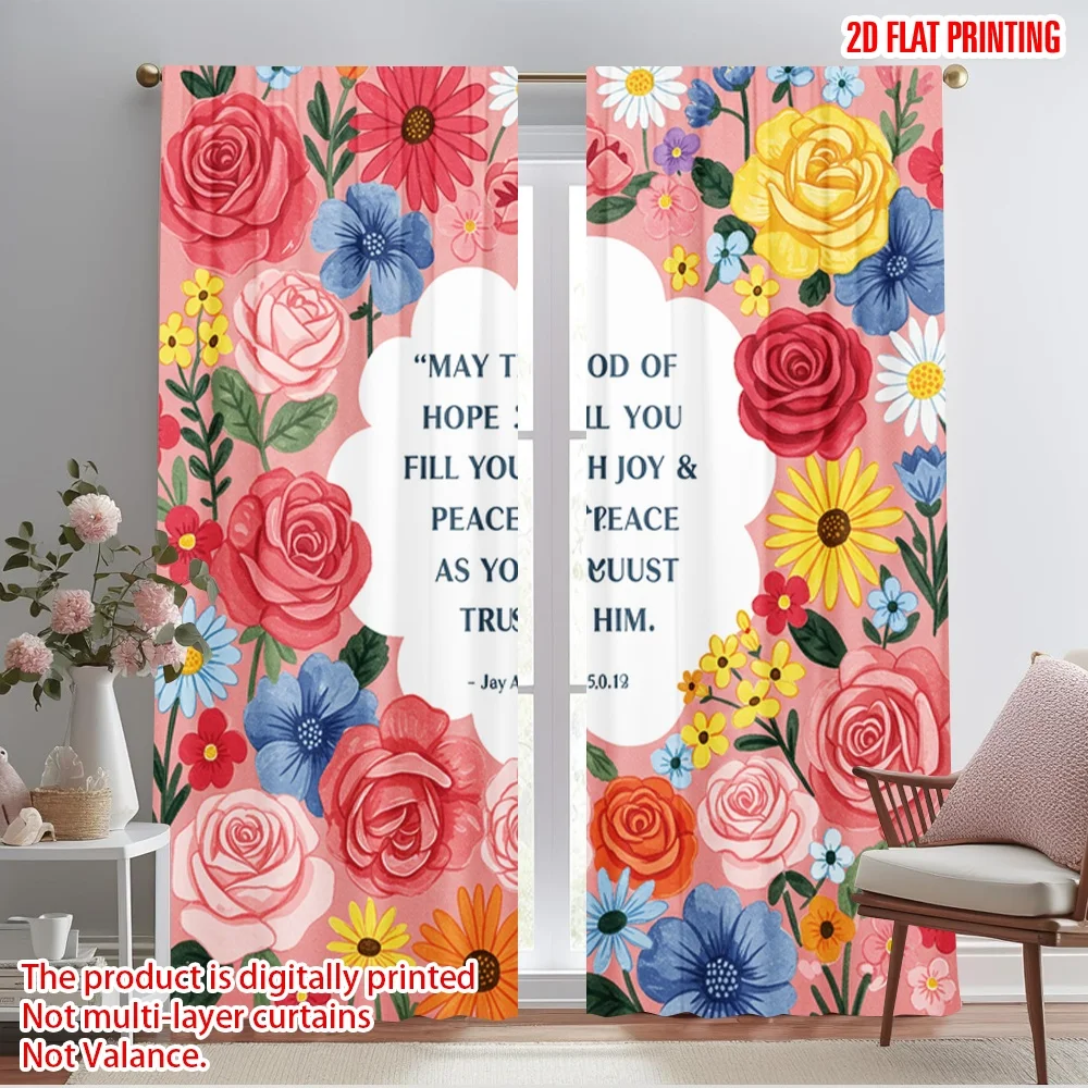 2pcs 2D flat printing Curtains Floral Hope Joy Peace Trust Fabric Without Electricity Family Party Perfect for Holiday Family
2pcs 2D flat printing Curtains Floral Hope Joy Peace Trust Fabric Without Electricity Family Party Perfect for Holiday Family