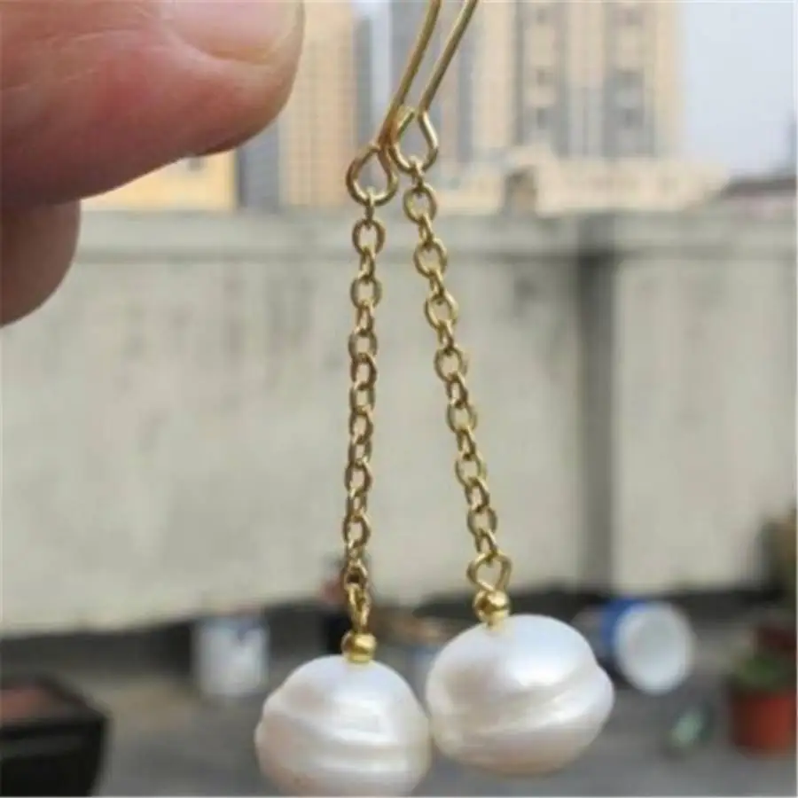 Handmade 10-11MM white freshwater pearl earrings Hoop Women Wedding Silver Formal Bridal Gold Ear Cuff Party Drop Bohemian
Handmade 10-11MM white freshwater pearl earrings Hoop Women Wedding Silver Formal Bridal Gold Ear Cuff Party Drop Bohemian