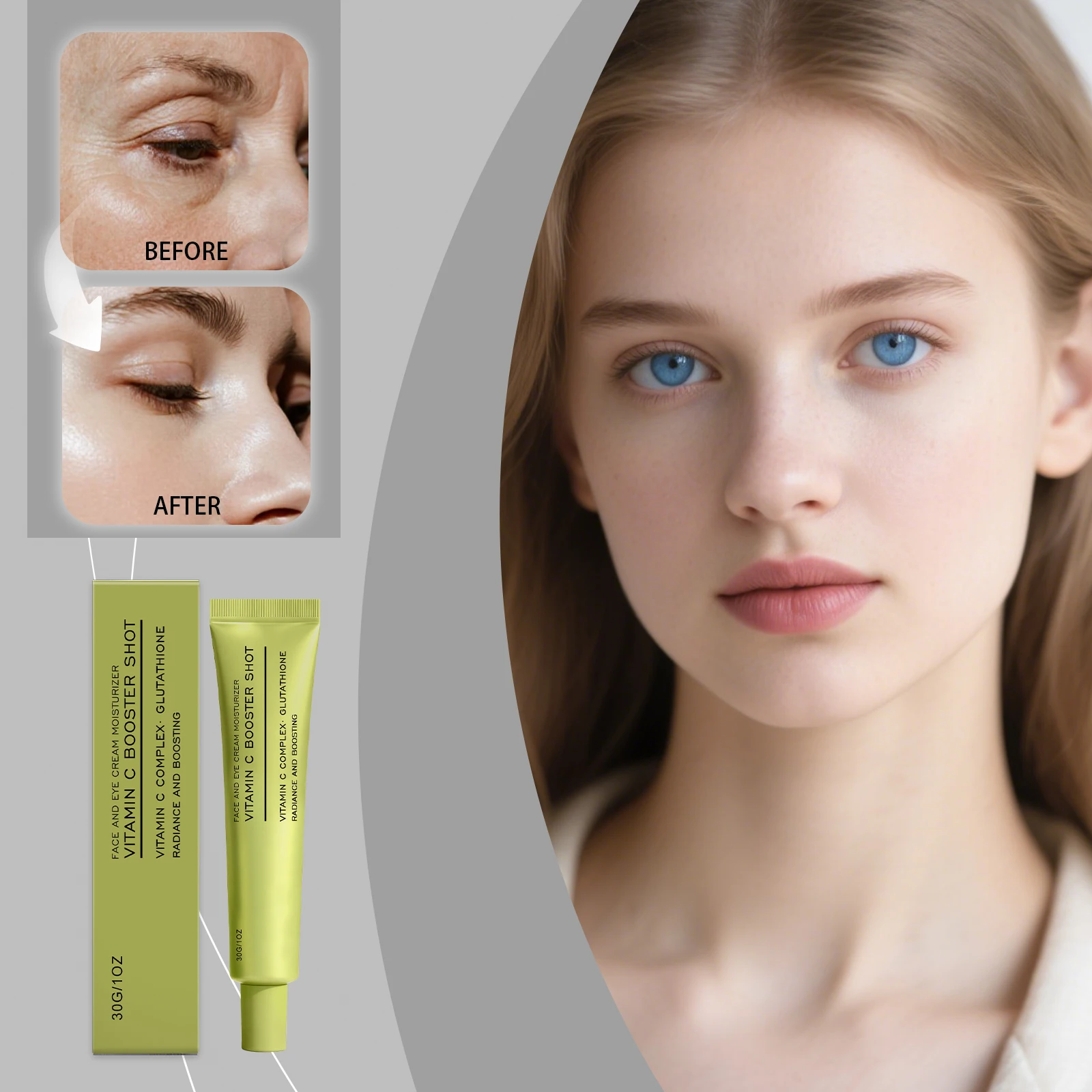 Vitamin C Booster Shot Face Cream With Glutathione And Niacinamide For Moisturiz Care,Improves Fine Lines,Korean Glass Skin Care
Vitamin C Booster Shot Face Cream With Glutathione And Niacinamide For Moisturiz Care,Improves Fine Lines,Korean Glass Skin Care