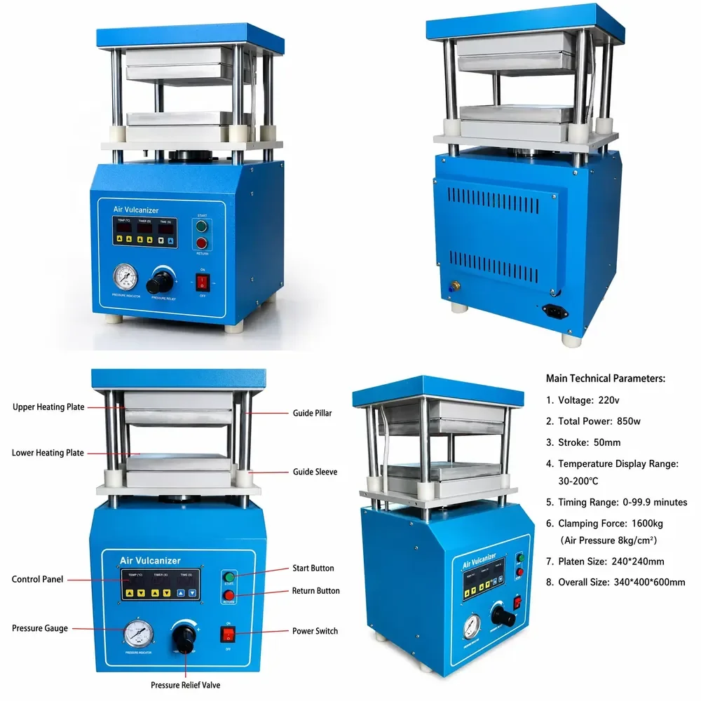 Air Vulcanizer Disc Press Molding Machine for Jewelry Casting and Rubber Mold Making
Air Vulcanizer Disc Press Molding Machine for Jewelry Casting and Rubber Mold Making