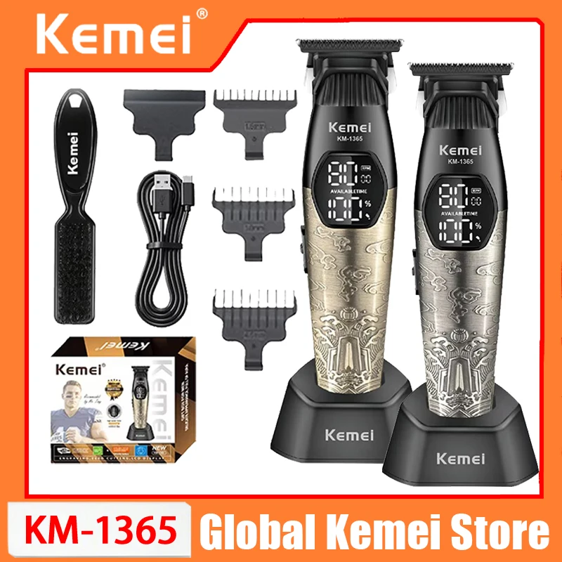 Kemei KM-1365 Electric Hair Clipper Professional Oil Head Carving Pusher Metal Electric Hair Clipper Digital Display
Kemei KM-1365 Electric Hair Clipper Professional Oil Head Carving Pusher Metal Electric Hair Clipper Digital Display