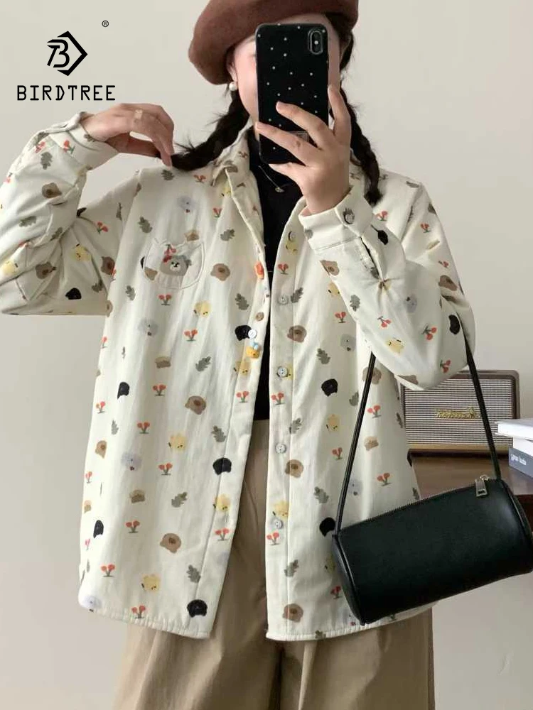 Новая зимняя рубашка с хлопковой подкладкой 2025, женская рубашка с отложным воротником и милым принтом, теплая свободная верхняя одежда Mori Girl Age Reduction C5N829CC
Новая зимняя рубашка с хлопковой подкладкой 2025, женская рубашка с отложным воротником и милым принтом, теплая свободная верхняя одежда Mori Girl Age Reduction C5N829CC