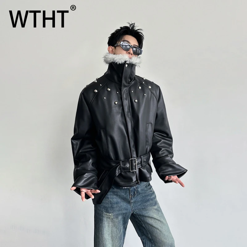 Мужская кожаная куртка WTHT с заклепками и искусственным мехом, утепленная, модная, весна 2026, свободный крой, стиль High Street, модель 2A2632
Мужская кожаная куртка WTHT с заклепками и искусственным мехом, утепленная, модная, весна 2026, свободный крой, стиль High Street, модель 2A2632