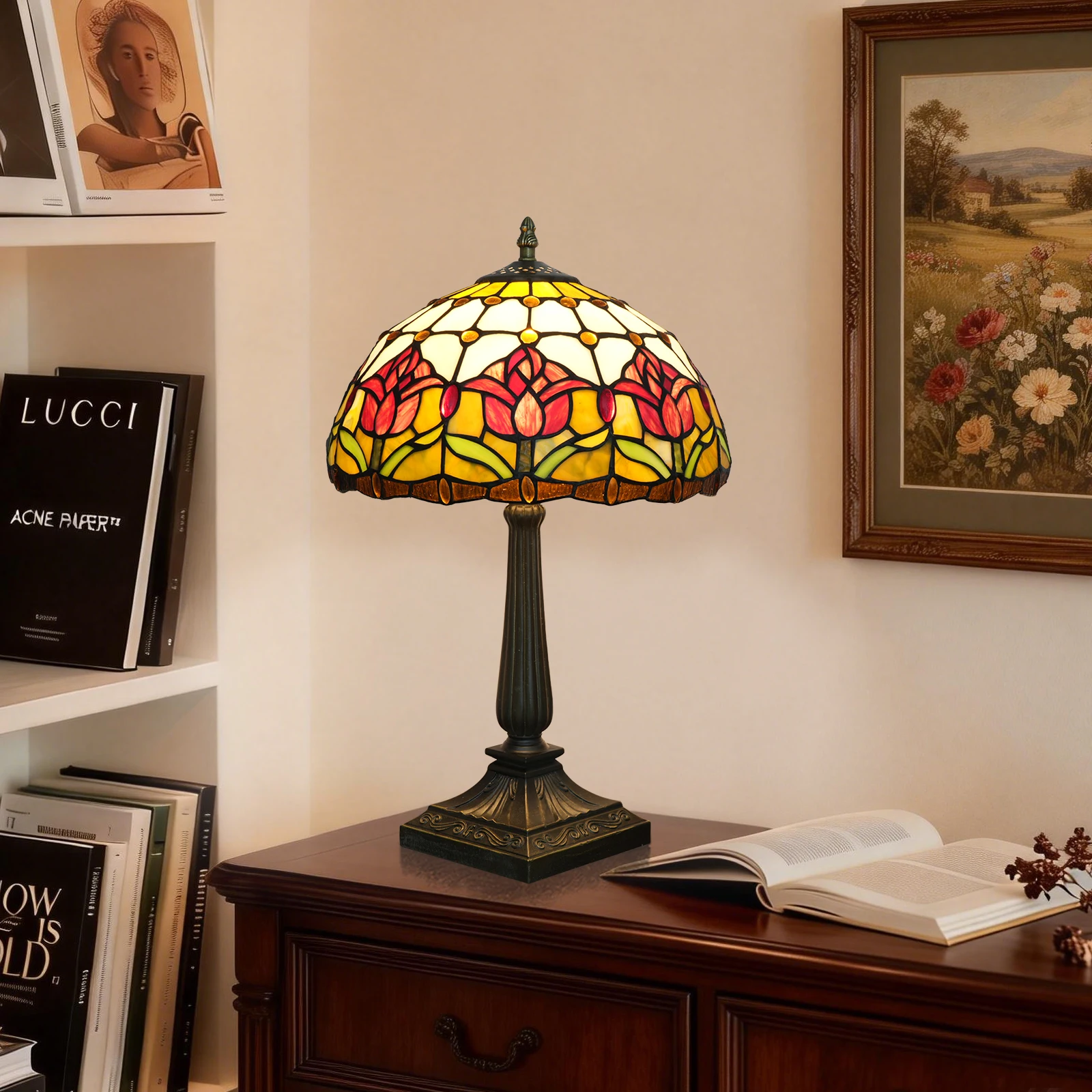 European Creative Tiffany Stained Glass Tulip Table Lamps Living Room Bedroom Bedside Restaurant Bar Hotel Decor Desk Light E27
European Creative Tiffany Stained Glass Tulip Table Lamps Living Room Bedroom Bedside Restaurant Bar Hotel Decor Desk Light E27