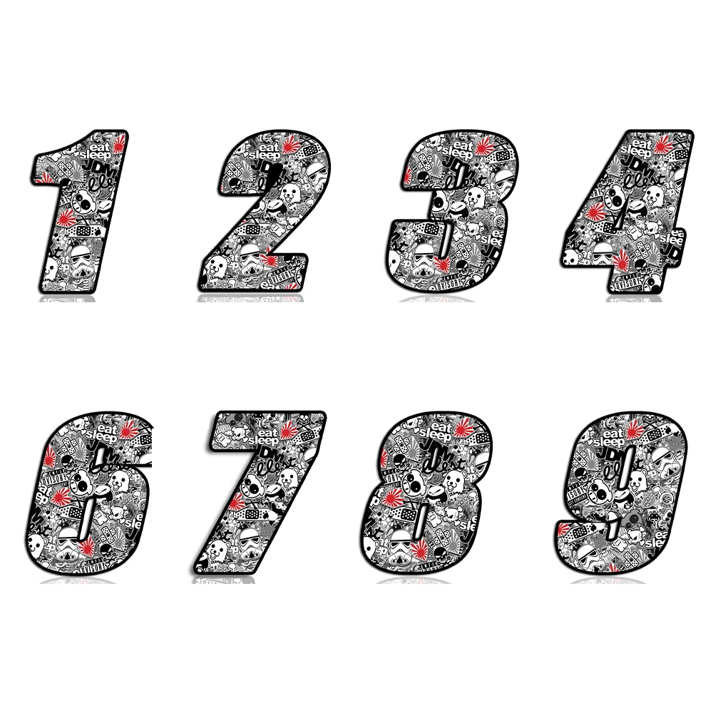 Black and White Color-blocked Print Sticker Racing Number Car Sticker Decal for Bicycle Motorcycle Laptop Helmet Stickers
Black and White Color-blocked Print Sticker Racing Number Car Sticker Decal for Bicycle Motorcycle Laptop Helmet Stickers