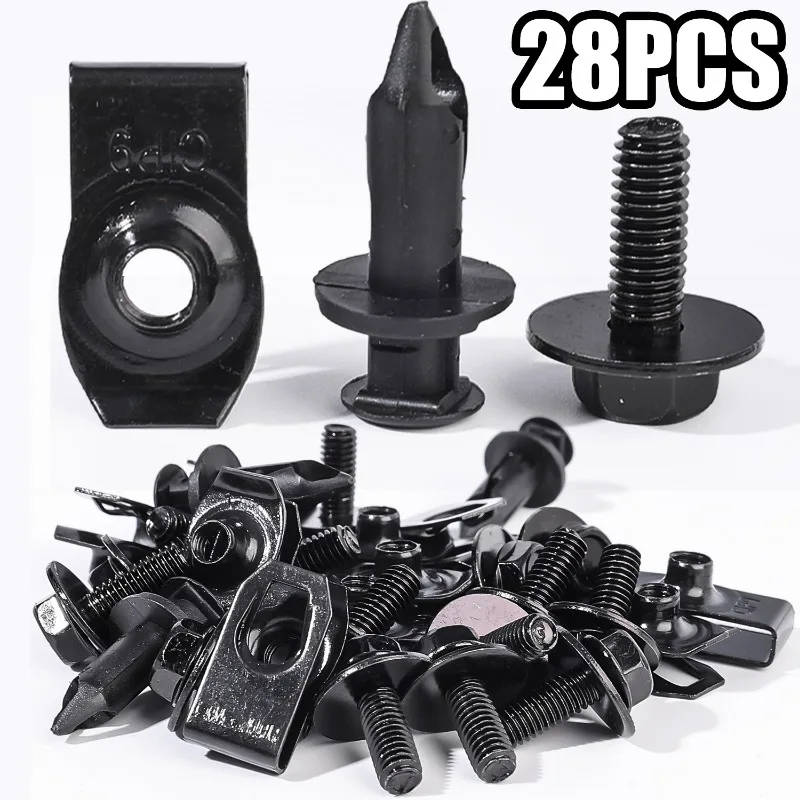 Car Body Fastener Set Bolts U-nut Clips Rivet Screws for Engine Cover Undertray Splash Shield Guard Bumper Fender Liner Retainer
Car Body Fastener Set Bolts U-nut Clips Rivet Screws for Engine Cover Undertray Splash Shield Guard Bumper Fender Liner Retainer