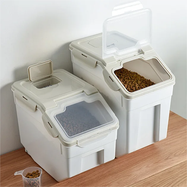 Customizable LOGO Multifunction Pet Cat And Dog Food Storage Container Injection PP Plastic Bin 
Customizable LOGO Multifunction Pet Cat And Dog Food Storage Container Injection PP Plastic Bin