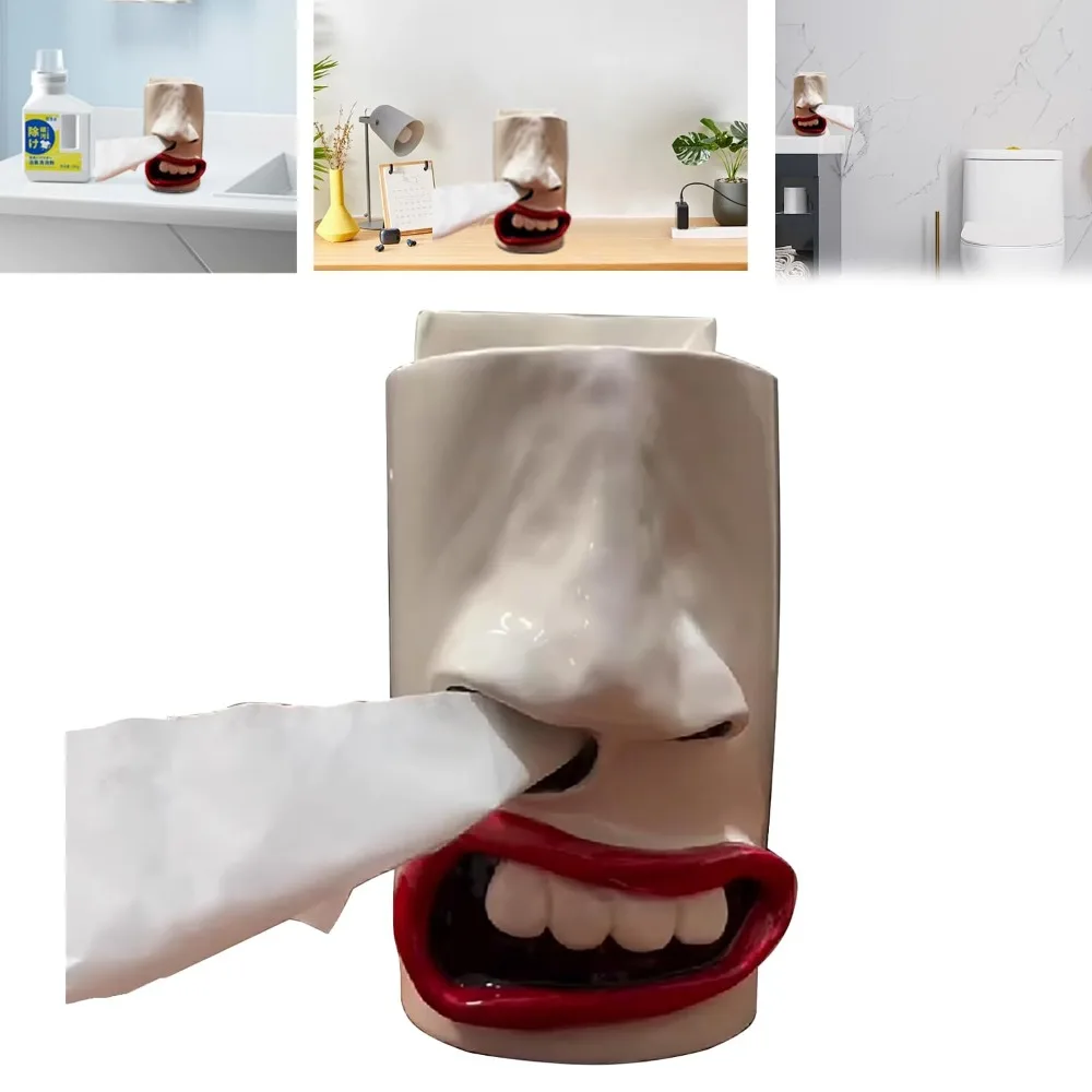New Funny Face Tissue Holder Nose Handmade Tissue Box Resin Night Stand Facial Tissue Case for Bedroom Dressers
New Funny Face Tissue Holder Nose Handmade Tissue Box Resin Night Stand Facial Tissue Case for Bedroom Dressers