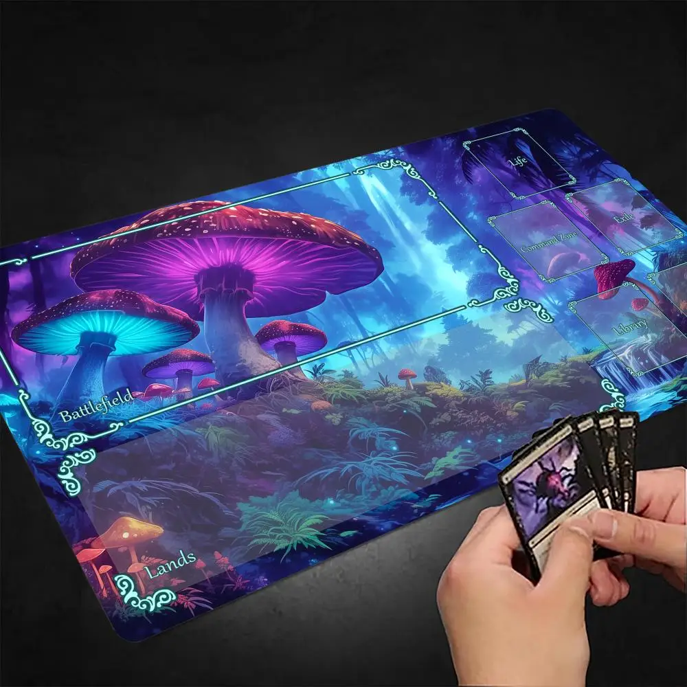 Игровой коврик Mysterious Neon Forest MTG для карточных игр Magic с прошитыми краями, нескользящий, прочный, для настольных игр и TCG
Игровой коврик Mysterious Neon Forest MTG для карточных игр Magic с прошитыми краями, нескользящий, прочный, для настольных игр и TCG