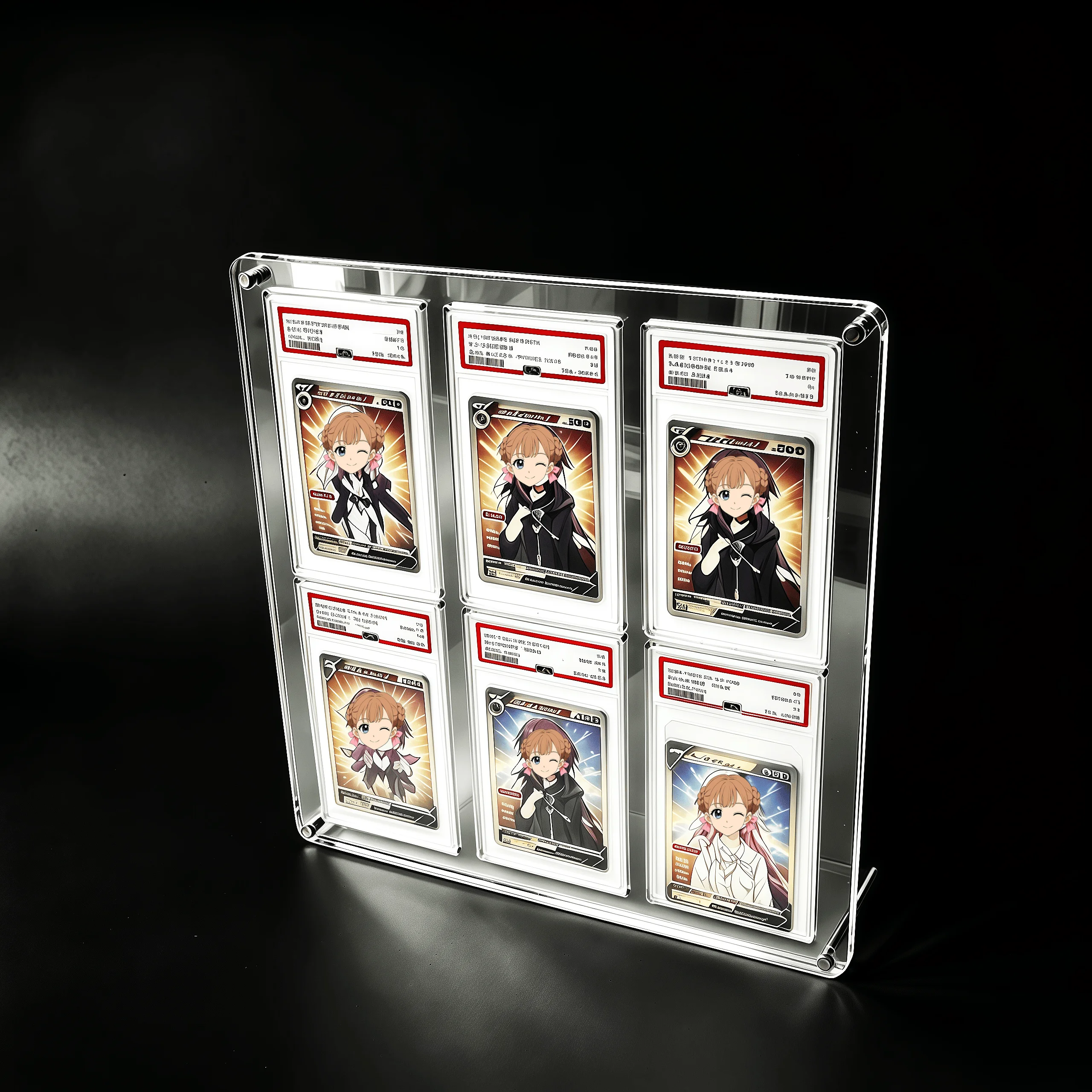 6-Slot Acrylic Rating Trading Card Stand 35PT Thick Ultimate Display for Graded Pokemon,Yu-Gi-Oh Crystal Clear Showcase Gift
6-Slot Acrylic Rating Trading Card Stand 35PT Thick Ultimate Display for Graded Pokemon,Yu-Gi-Oh Crystal Clear Showcase Gift