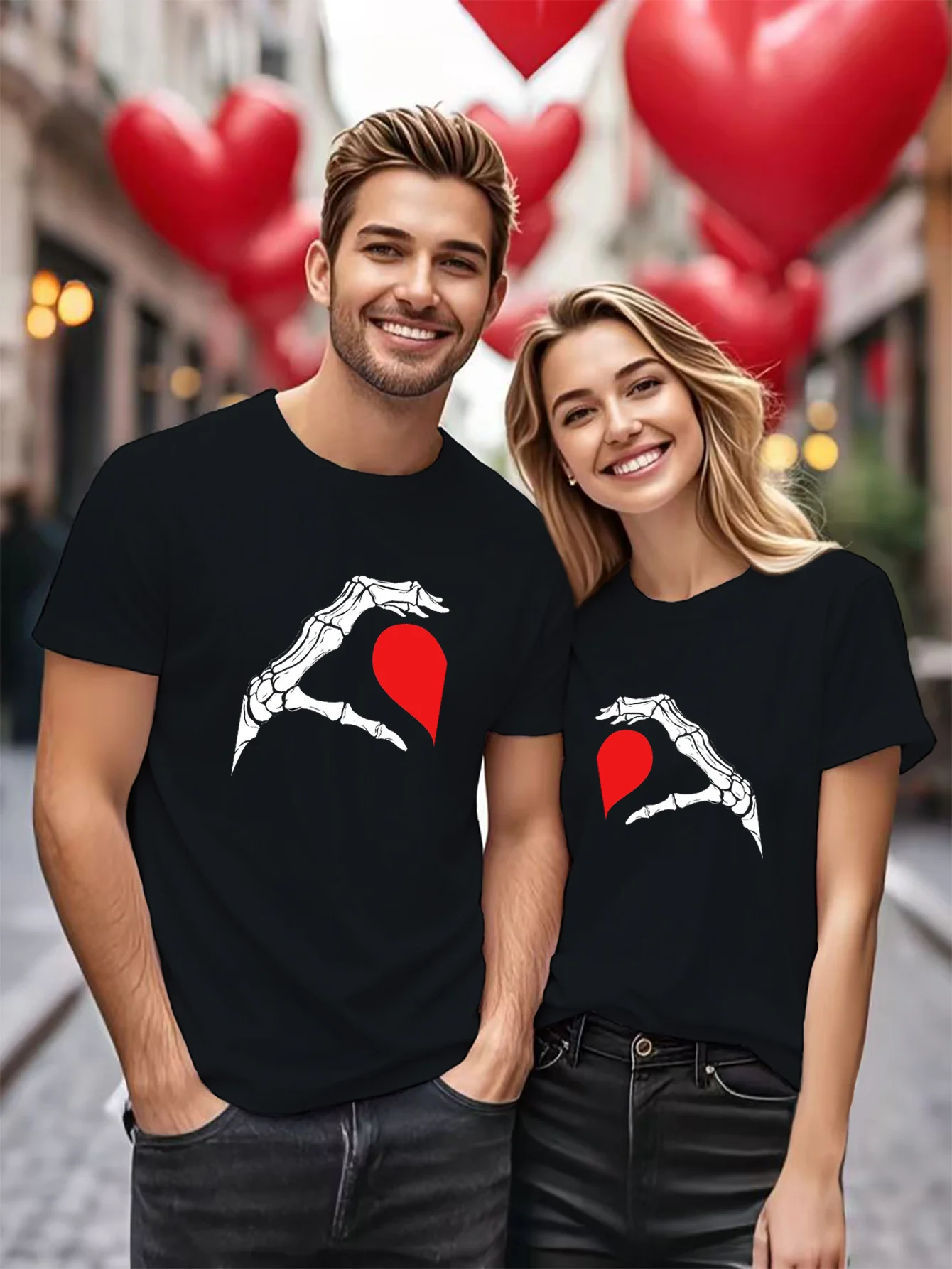 1 шт., готическая футболка с круглым вырезом и короткими рукавами с принтом H-образной кости, подарок на День святого Валентина, топ для пары
1 шт., готическая футболка с круглым вырезом и короткими рукавами с принтом H-образной кости, подарок на День святого Валентина, топ для пары