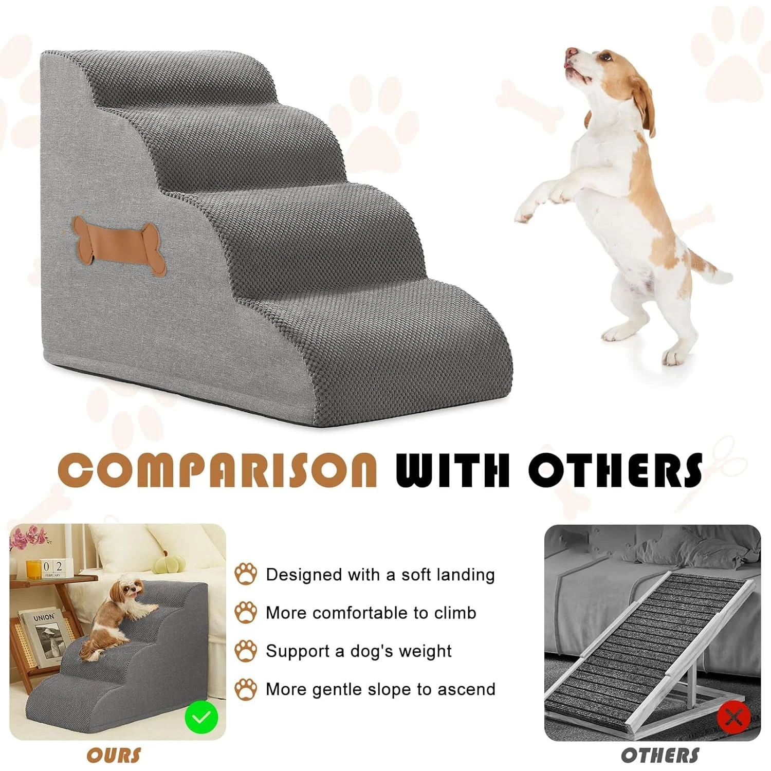 2,3,4Steps Dog Steps for High Bed Couch Sofa Climbing for Small Middle Dogs and Cats,Washable Non-Slip Bottom Pet Stairs
2,3,4Steps Dog Steps for High Bed Couch Sofa Climbing for Small Middle Dogs and Cats,Washable Non-Slip Bottom Pet Stairs