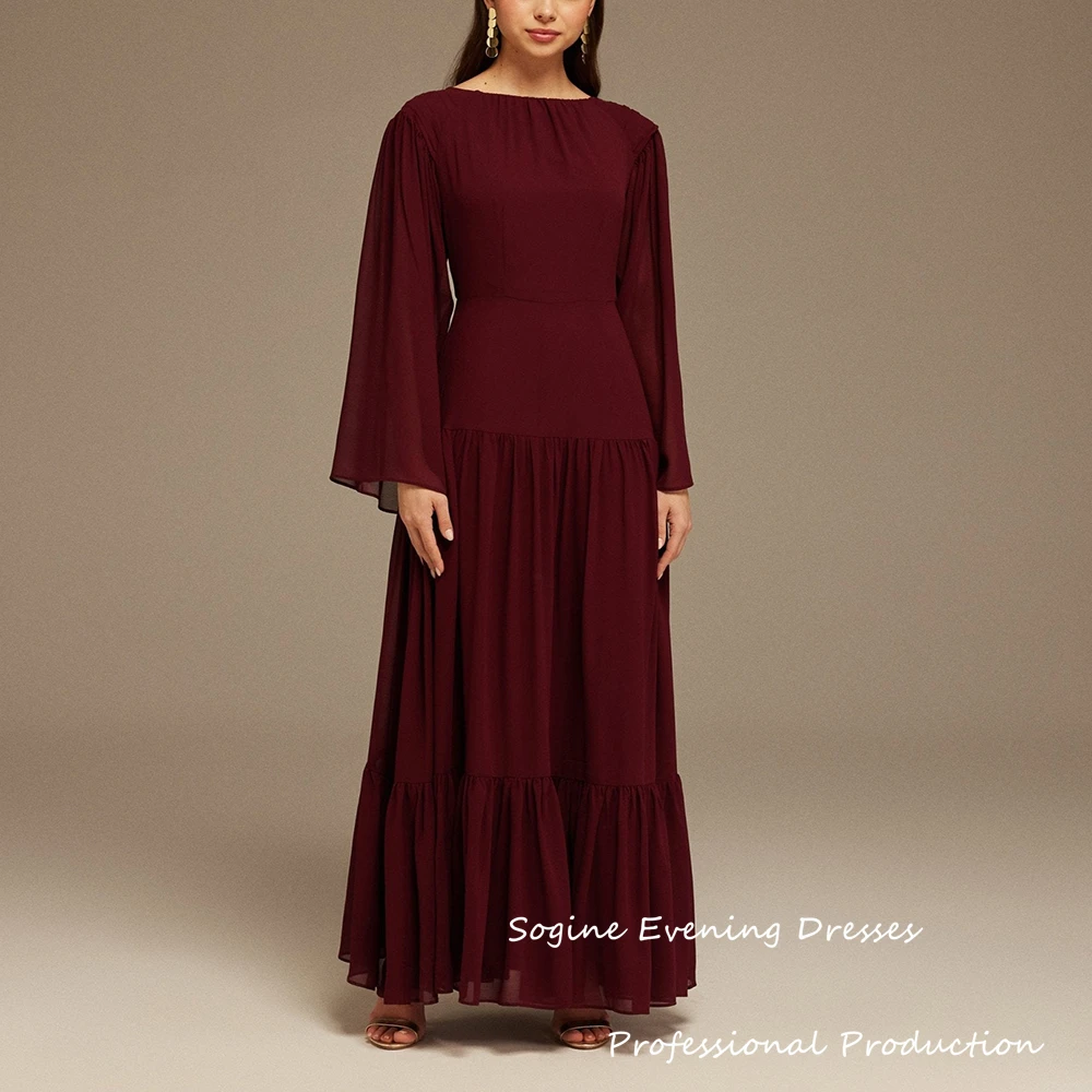 Breathable Chiffon Prom Dresses For Women Long فساتين سهرة Pleated Full Sleeve Wedding Party Dress A-Line Vestidos De Fiesta
Breathable Chiffon Prom Dresses For Women Long فساتين سهرة Pleated Full Sleeve Wedding Party Dress A-Line Vestidos De Fiesta