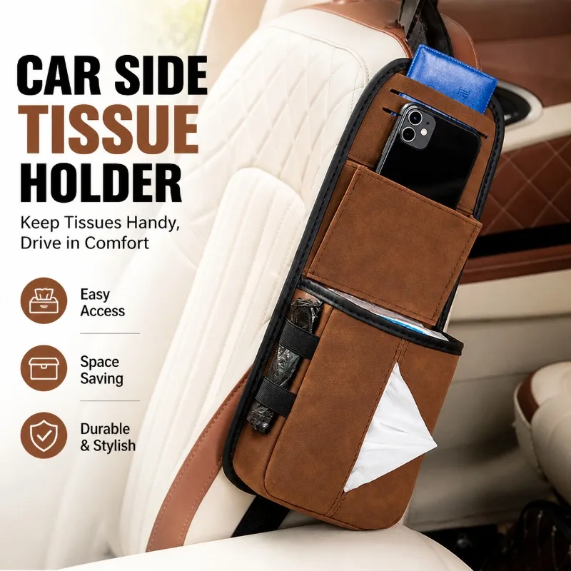 Universal Car Seat Side Organizer Leather Storage Bag with Tissue Box Phone Card Holder Auto Interior Pocket Accessories
Universal Car Seat Side Organizer Leather Storage Bag with Tissue Box Phone Card Holder Auto Interior Pocket Accessories