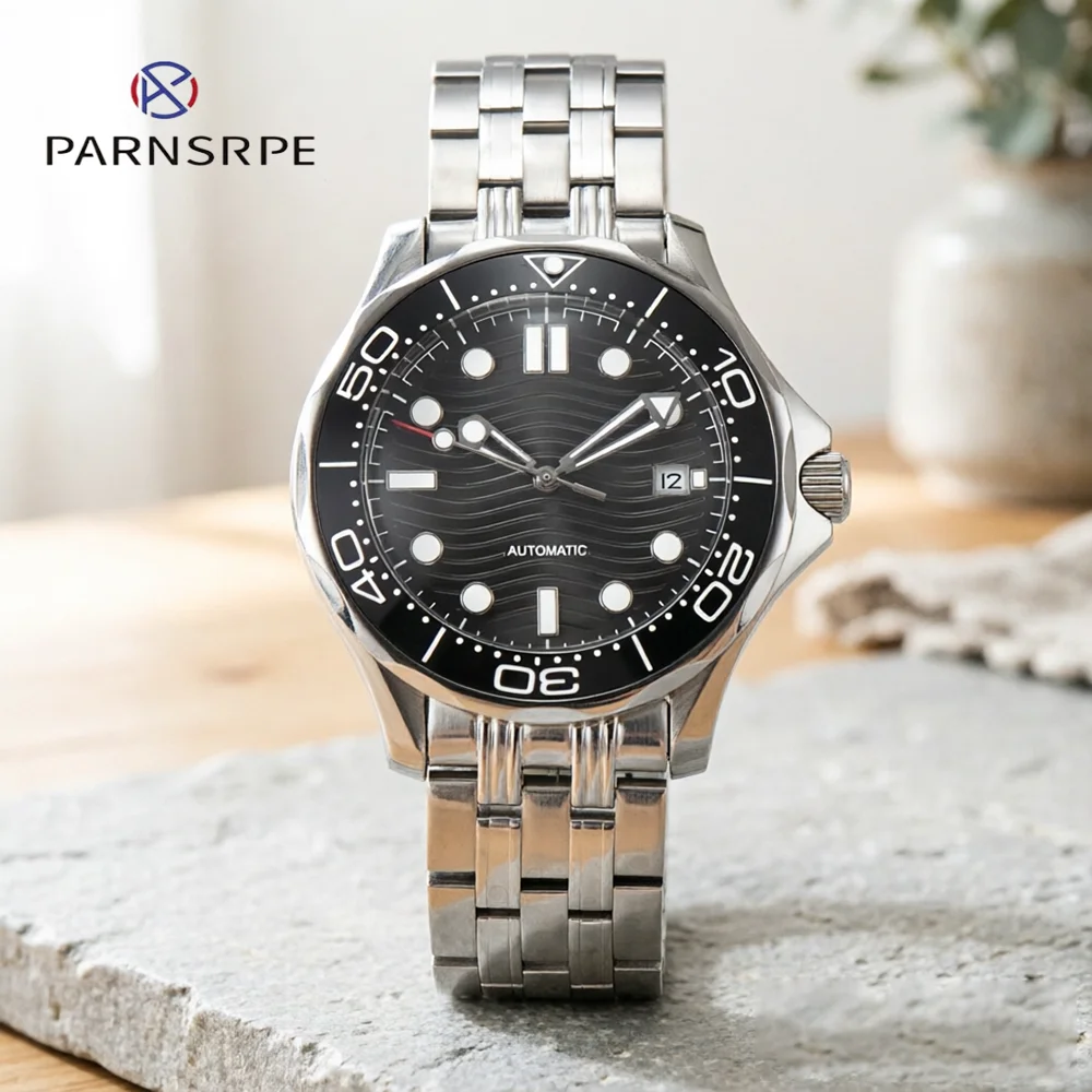 New 41mmAutomatic Watch for Men Luxury Dive Black Wave Dial Stainless Steel 8215 Movement Sapphire Crystal Waterproof Wristwatch
New 41mmAutomatic Watch for Men Luxury Dive Black Wave Dial Stainless Steel 8215 Movement Sapphire Crystal Waterproof Wristwatch