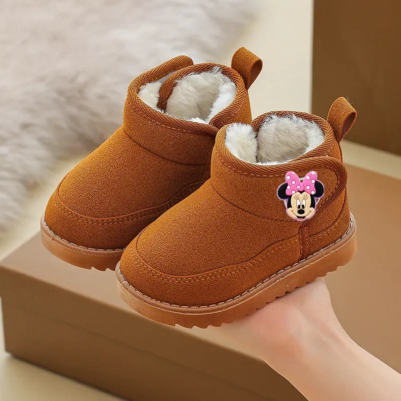 Disney Mickey Mouse Autumn Winter Warm Cotton Boots Boy Girl Baby Boots Children Casual shoes Soft Sole Non-slip Short Boots
Disney Mickey Mouse Autumn Winter Warm Cotton Boots Boy Girl Baby Boots Children Casual shoes Soft Sole Non-slip Short Boots