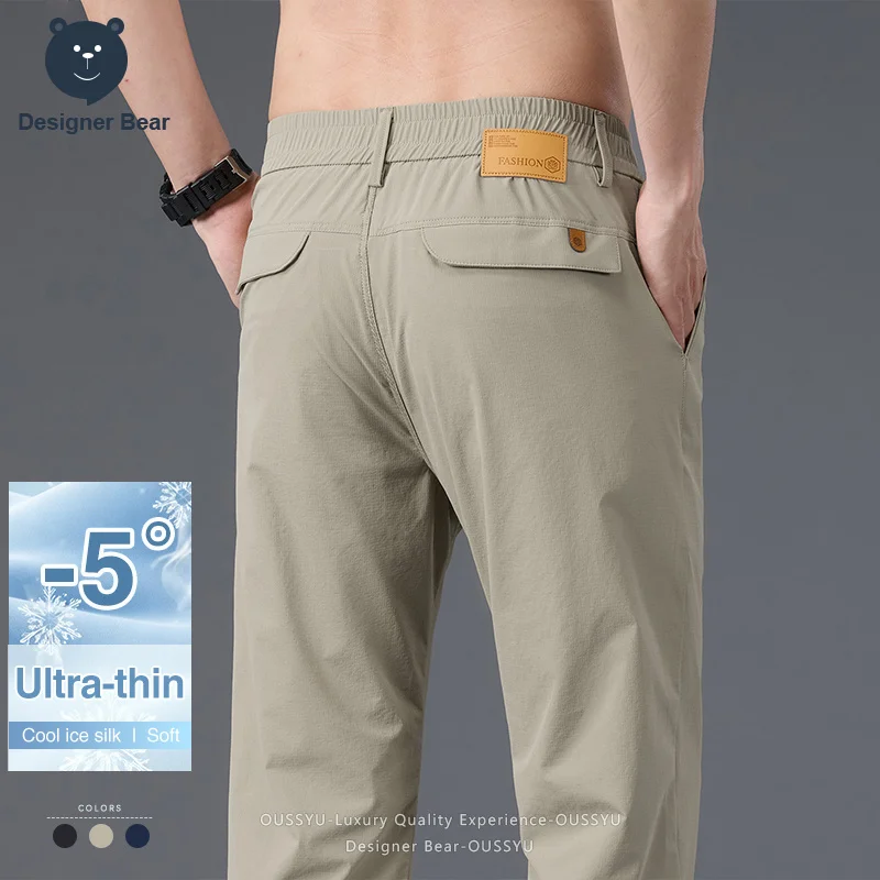 Brand High Stretch Summer Ultra-thin Men's Casual Pants Elastic Waist Sweatpants Business Joggers Straight Suit Trousers Man
Brand High Stretch Summer Ultra-thin Men's Casual Pants Elastic Waist Sweatpants Business Joggers Straight Suit Trousers Man