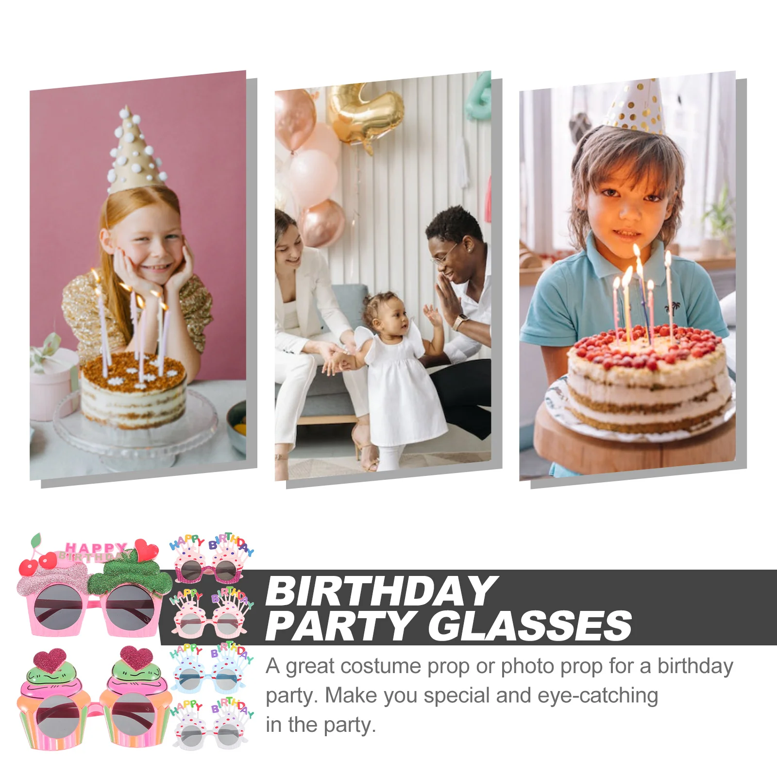 6Pcs Birthday Party Glasses Funny Photo Props Lightweight Plastic Eyewear Novelty Spectacles Lovely Design Party Supplies
6Pcs Birthday Party Glasses Funny Photo Props Lightweight Plastic Eyewear Novelty Spectacles Lovely Design Party Supplies
