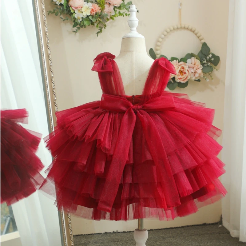 Flower Girl Dress Puff Tulle Sleeveless Girls Princess Wedding Party Dress First Communion Gown
Flower Girl Dress Puff Tulle Sleeveless Girls Princess Wedding Party Dress First Communion Gown