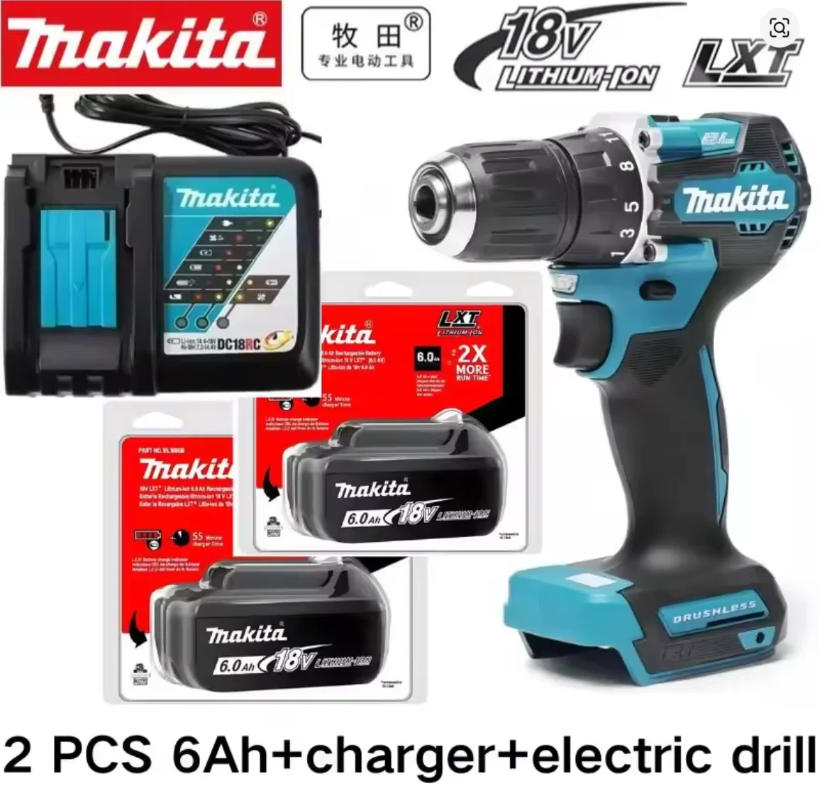 Makita 18V 6.0Ah Battery Original Lithium ion Rechargeable Battery 18V 6000mAh Replacement Battery BL1860 BL1850 BL1860B
Makita 18V 6.0Ah Battery Original Lithium ion Rechargeable Battery 18V 6000mAh Replacement Battery BL1860 BL1850 BL1860B