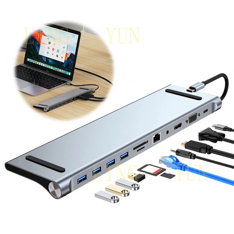 Многопортовый адаптер Z 11-в-1 USB-C с поддержкой 4K HDMI, VGA, Ethernet и мощностью 100 Вт
Многопортовый адаптер Z 11-в-1 USB-C с поддержкой 4K HDMI, VGA, Ethernet и мощностью 100 Вт