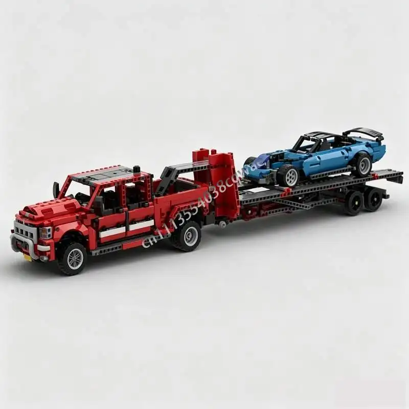 2144 PCS MOC Pickup Truck Racing Car Trailer Model Custom Puzzle DIY Creative Assembly Technical Building Blocks Toy Gifts Set
2144 PCS MOC Pickup Truck Racing Car Trailer Model Custom Puzzle DIY Creative Assembly Technical Building Blocks Toy Gifts Set